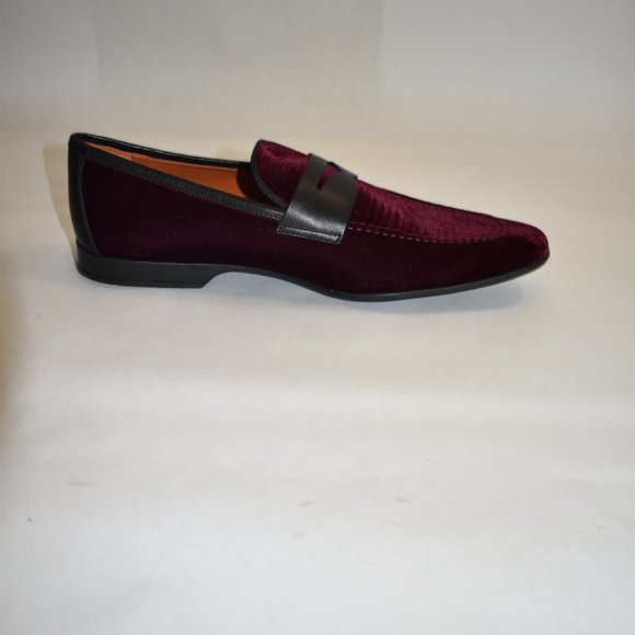 Magnanni Vale Penny Loafer Burgundy Velvet  Size 10 M main image 7